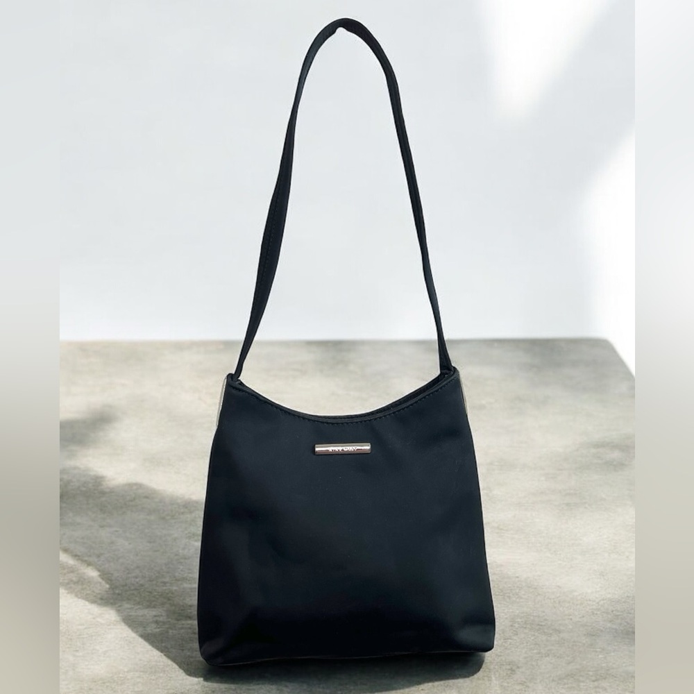 Vintage Nine West Black Sleek Minimalist Shoulder Bag